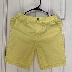 Janie and Jack Twill yellow pull on shorts